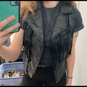 Black Pleather Vest